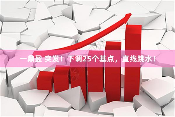 一鼎盈 突发!下调25个基点,直线跳水!