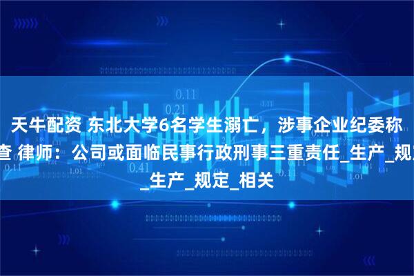 天牛配资 东北大学6名学生溺亡，涉事企业纪委称参与调查 律师：公司或面临民事行政刑事三重责任_生产_规定_相关
